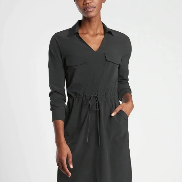 Athleta Black Long Sleeve Zumba Shirt Dress 1X - Picture 3 of 6